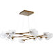 Mahowald 16 Light 70 inch Antique Brass Chandelier Ceiling Light