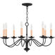 Heritage 8 Light 25 inch Black Chandelier Ceiling Light