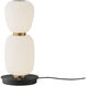 Soji LED 4.75 inch Black and Gold Single Pendant Ceiling Light in Black/Gold, Satin White
