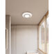 Offset LED 20 inch Textured White Flush Mount Ceiling Light