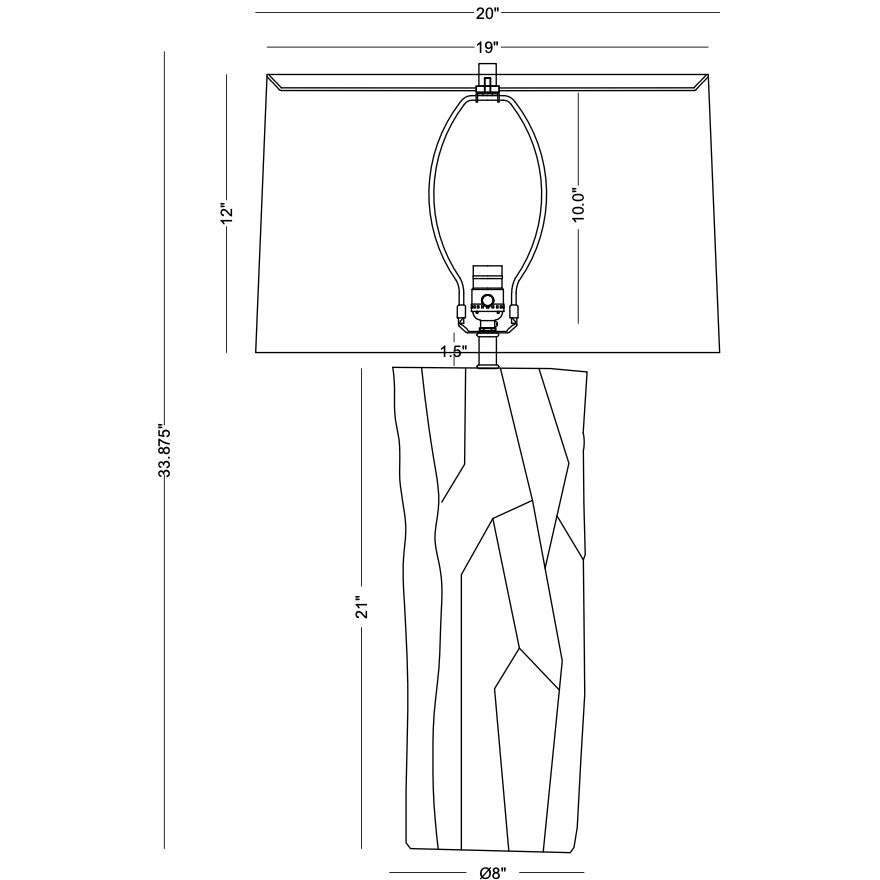Grosseto 33.88 inch 150.00 watt White Table Lamp Portable Light
