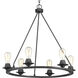 Debut 6 Light 28 inch Graphite Chandelier Ceiling Light, Design Series