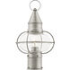 Newburyport 1 Light 15 inch Brushed Nickel Outdoor Post Top Lantern