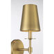 Vintage 1 Light 5 inch Natural Brass Wall Sconce Wall Light