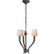 Chapman & Myers Ruhlmann 3 Light 17.5 inch Bronze Chandelier Ceiling Light in Natural Paper, Small