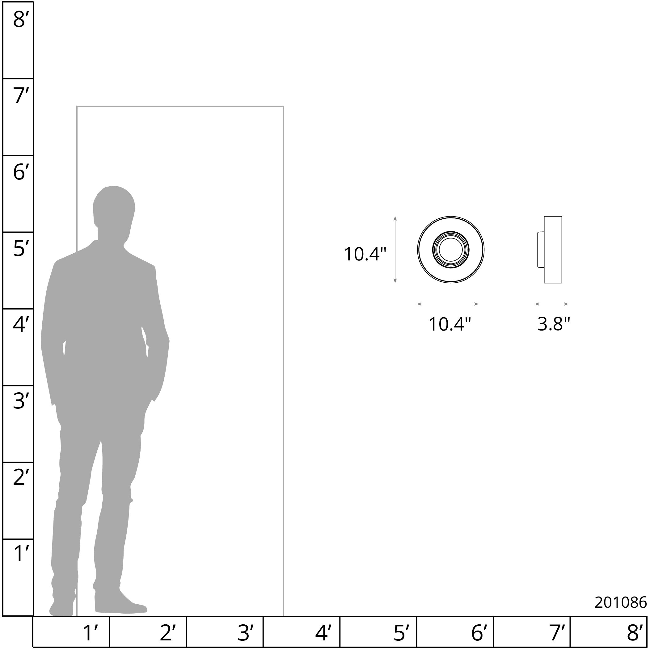 Focal LED Oil Rubbed Bronze/Bronze ADA Sconce/Flush Mount Wall Light