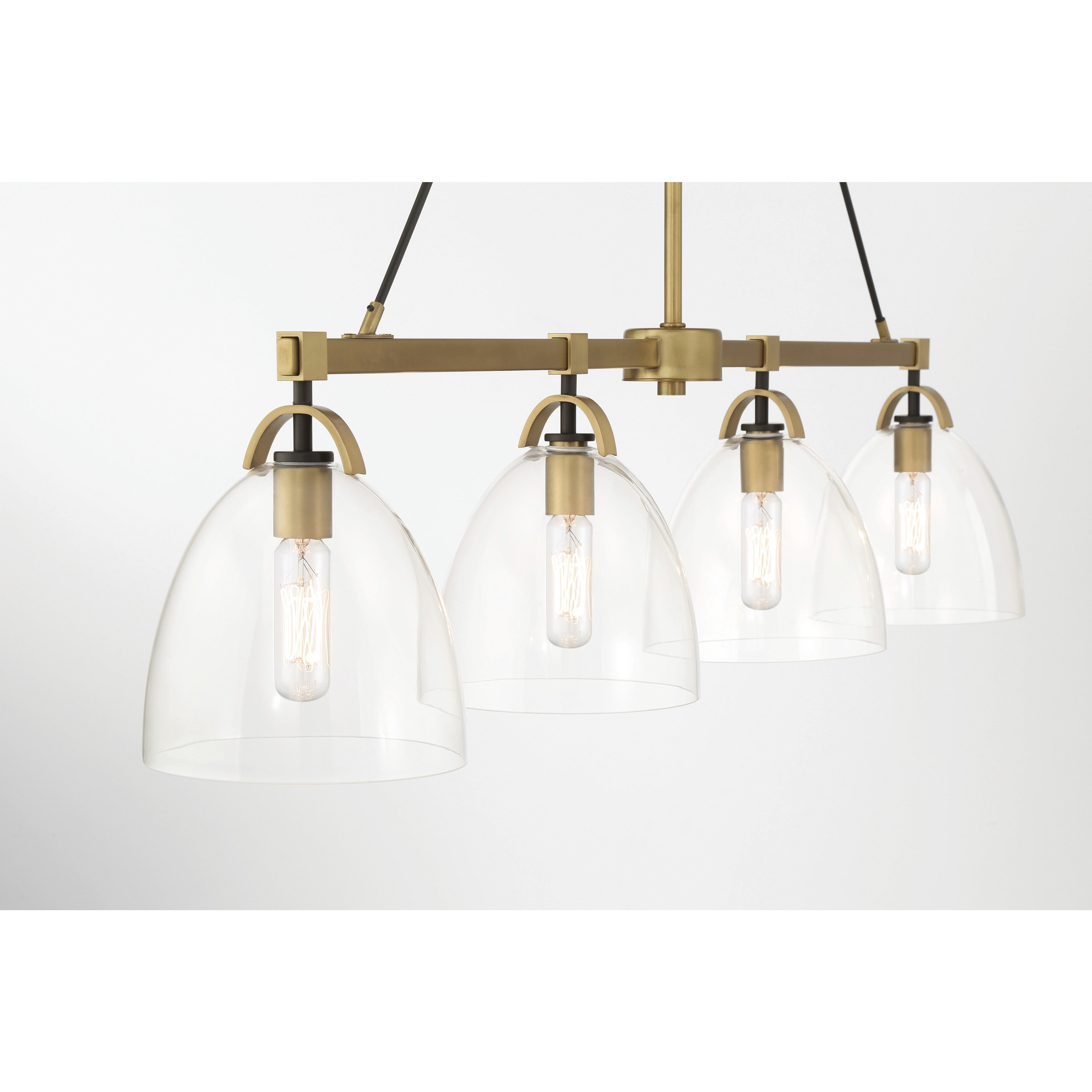 Sommersby Island Light Ceiling Light in Legacy Brass and Matte Coal