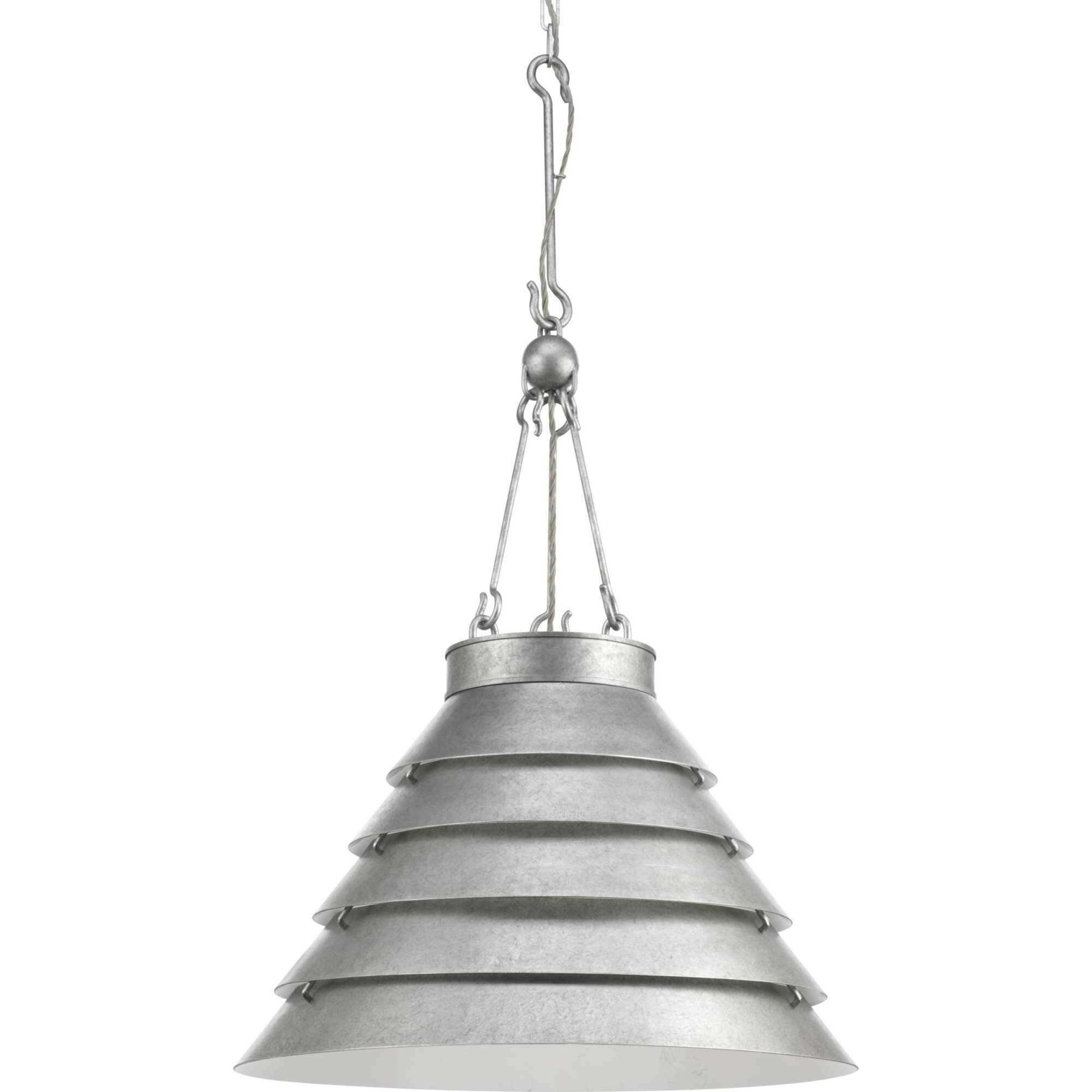 Blue Hill 3 Light 24.88 inch Galvanized Pendant Ceiling Light, Design Series