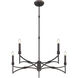 Gardner 5 Light 30 inch Champagne Mist Chandelier Ceiling Light