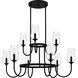 Viscount 9 Light 36 inch Matte Black Chandelier Ceiling Light