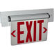 Architectural 1 Light Red Letters and White Housing Exit / Emergency Ceiling Light in Single-Faced, Red / Mirror / White
