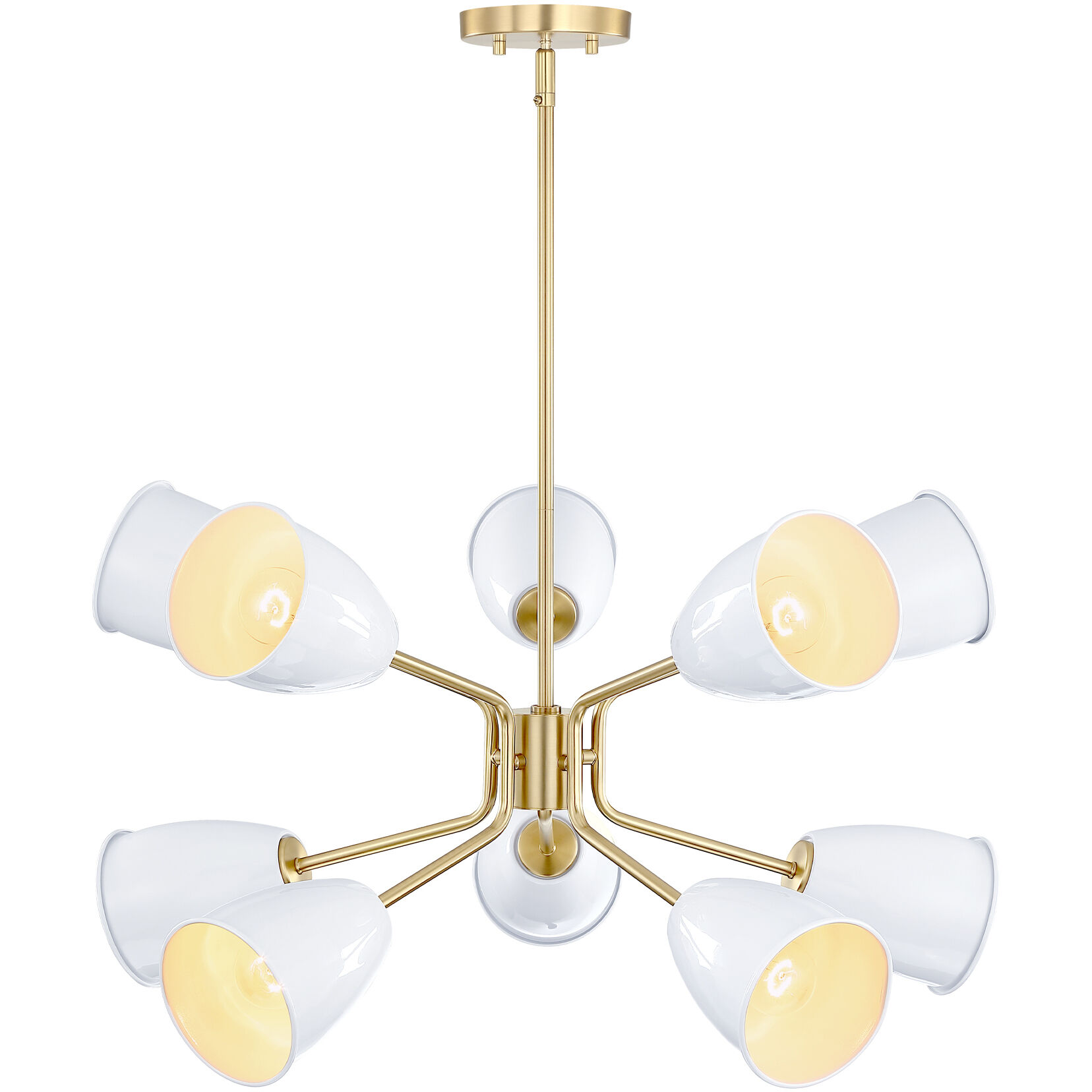 Biba 10 Light 28.5 inch Brushed Gold Chandelier Ceiling Light