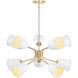 Biba 10 Light 28.5 inch Brushed Gold Chandelier Ceiling Light