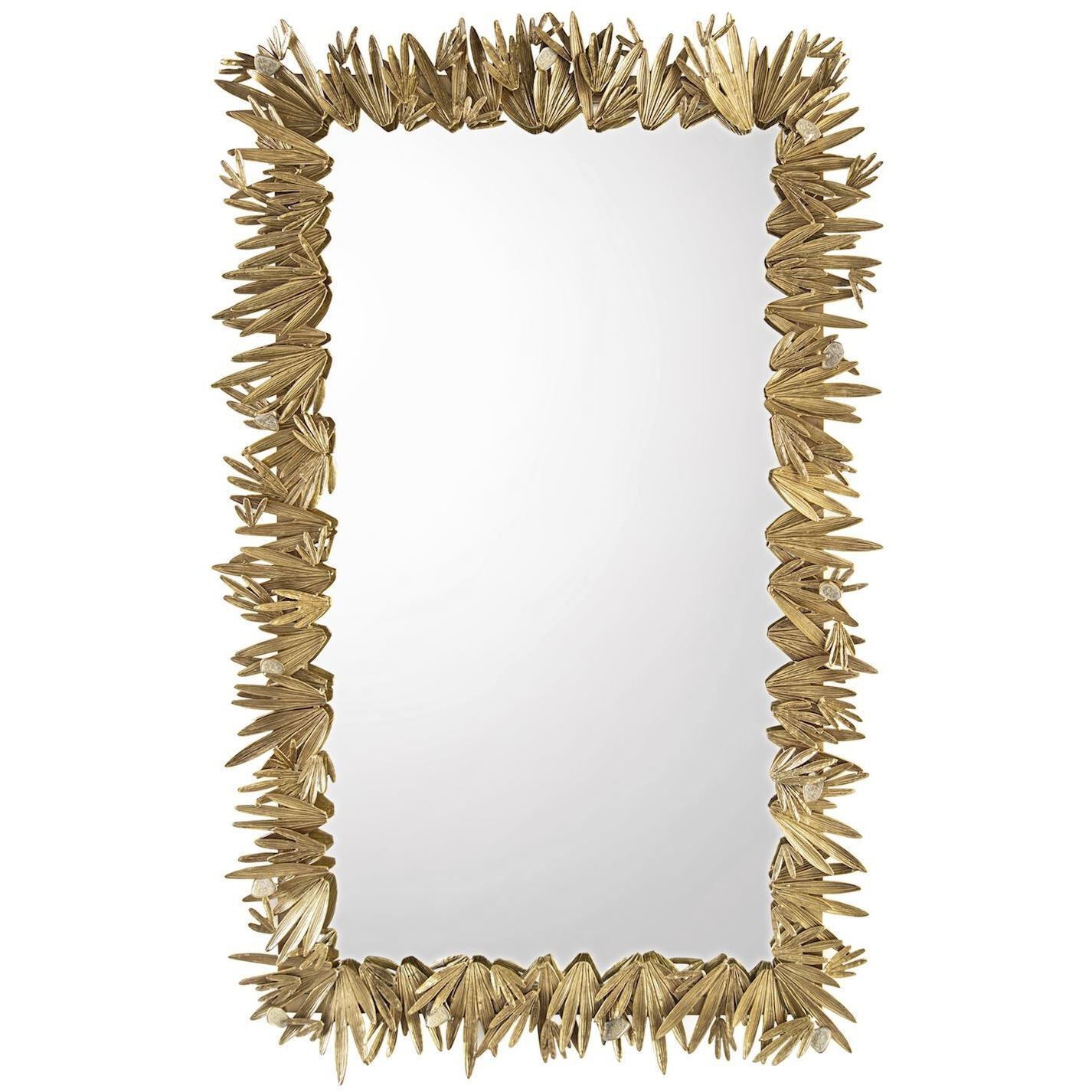 Herba 54 X 33.5 inch Brass Mirror