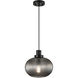 Charismo 1 Light 11 inch Black Pendant Ceiling Light