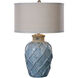 Parterre 30 inch 150 watt Pale Blue Table Lamp Portable Light