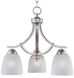 Axis 3 Light 18 inch Satin Nickel Down Light Chandelier Ceiling Light