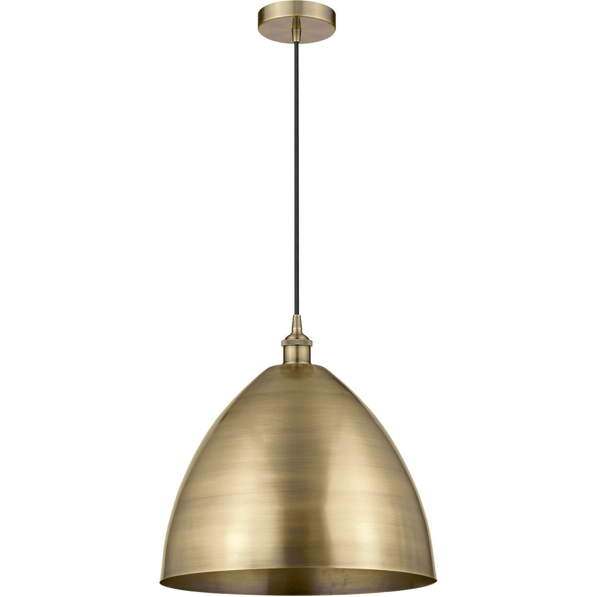 Edison Dome 1 Light 16 inch Antique Brass Mini Pendant Ceiling Light