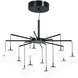 George's Web LED 25.5 inch Bronze W/Gold Dust Chandelier Ceiling Light, Convertible to Semi Flush
