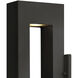 Atlantis LED 16 inch Satin Black Outdoor Wall Mount Lantern, Medium
