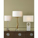Mazari 35 inch 60 watt Contemporary Gold Leaf and Clear Table Lamp Portable Light