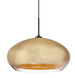Besa Lighting Brio 1 Light Bronze Pendant Ceiling Light in Gold Foil Glass, Halogen 1JT-4345GF-BR - Open Box