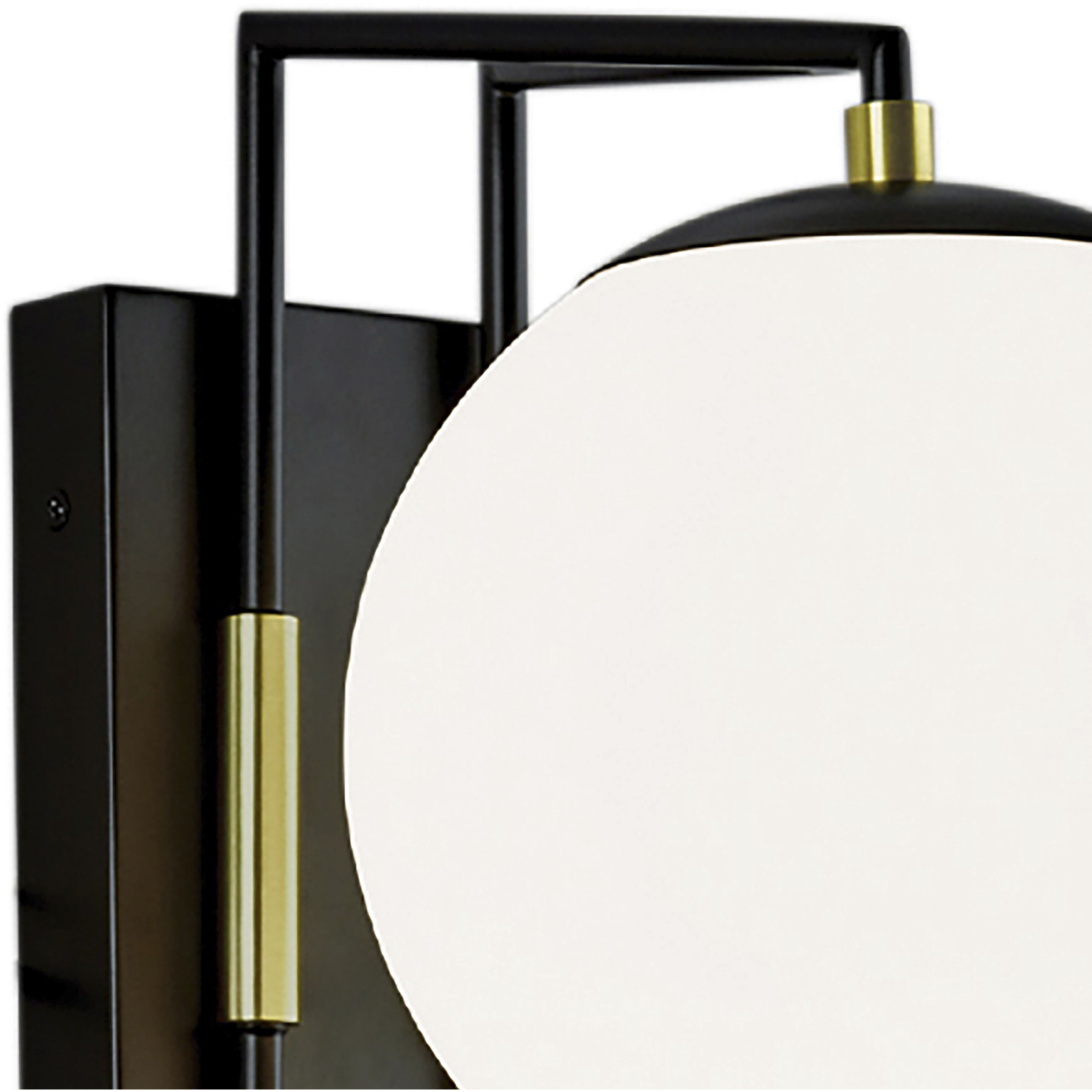 Cosmos LED 12.38 inch Matte Black with Satin Brass and Matte White Outdoor Wall Sconce