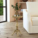 Whitman Scalloped Edge Side Table in Beige