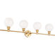 Syracuse 4 Light 38 inch Brass Wall sconce Wall Light