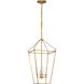 Marie Flanigan Malloy LED 14 inch Gilded Iron Open Frame Forged Lantern Ceiling Light
