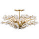 Sorra 6 Light 24 inch Painted Legacy Brass Semi-Flush Mount Ceiling Light