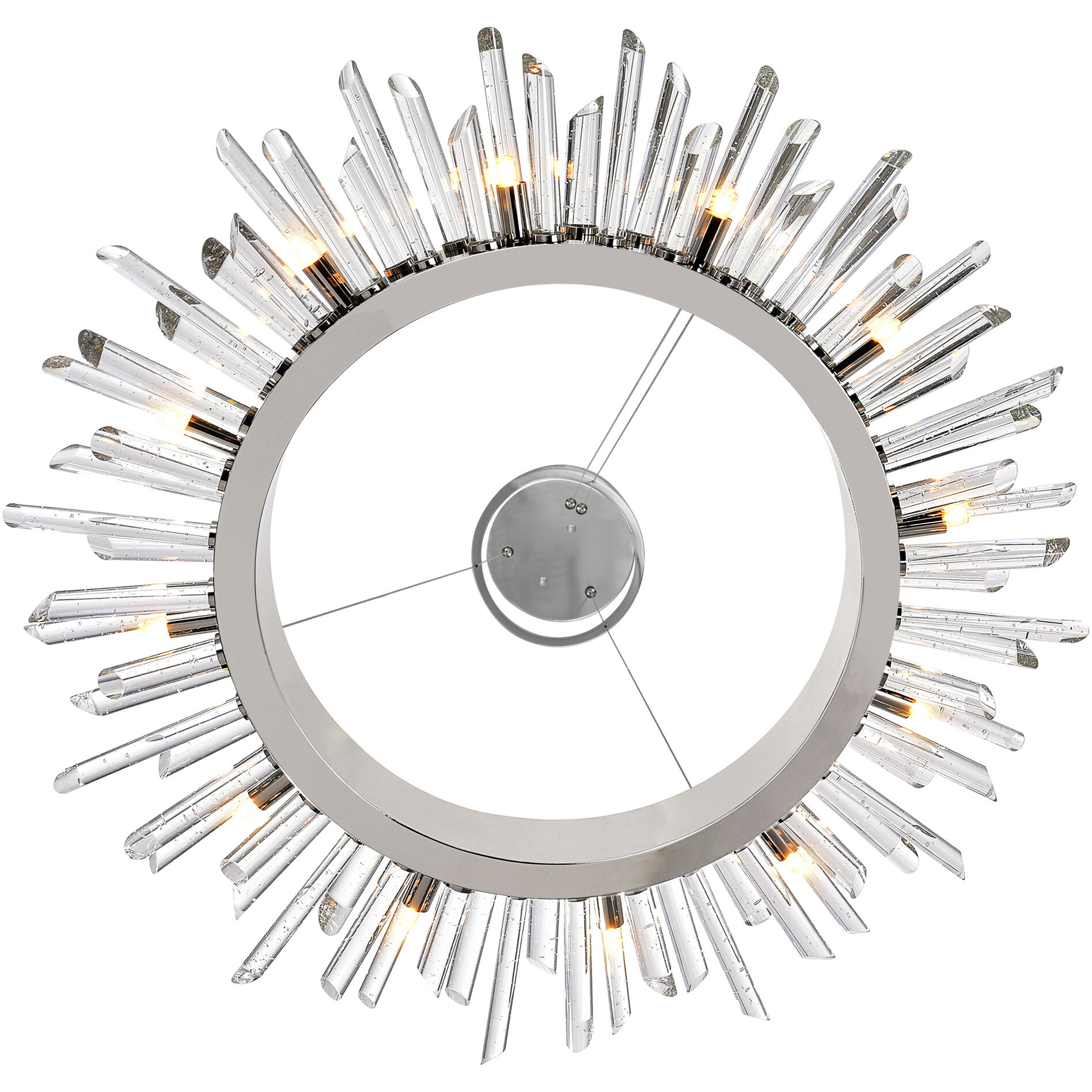 Thorns 12 Light 32 inch Polished Nickel Chandelier Ceiling Light