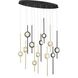 Barletta LED 12 inch Gold and Black Chandelier Ceiling Light