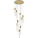 Aurora 9 Light 24 inch Satin Gold Chandelier Ceiling Light