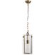 Sharon 1 Light 8.5 inch Antique Brass / Clear Glass Pendant Ceiling Light