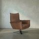 Lawrenceville Brown Leather Swivel Chair