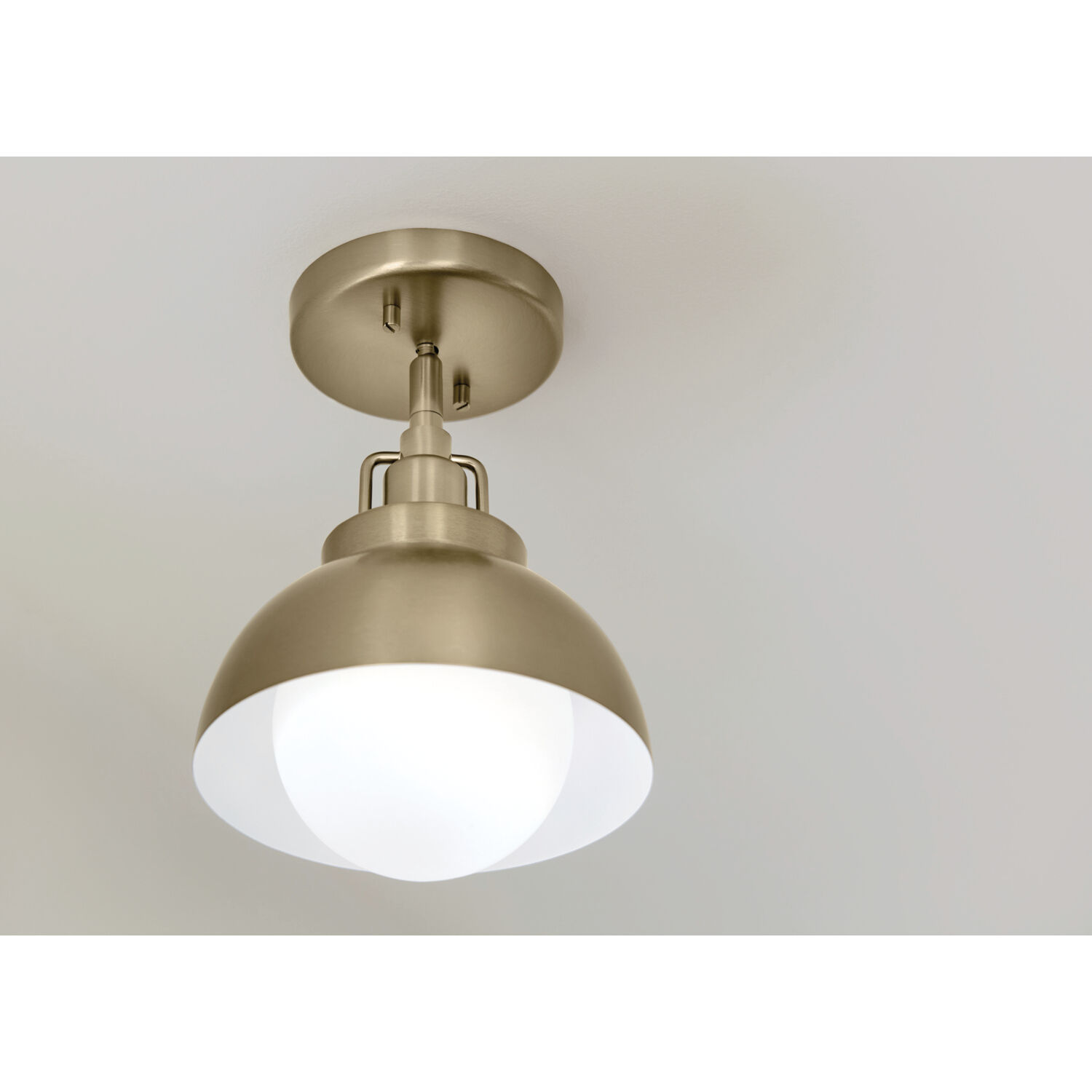 Niva LED 8 inch Champagne Bronze Semi Flush Mount Ceiling Light