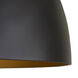 Pascal 1 Light 36 inch Black/Antique Brass Pendant Ceiling Light