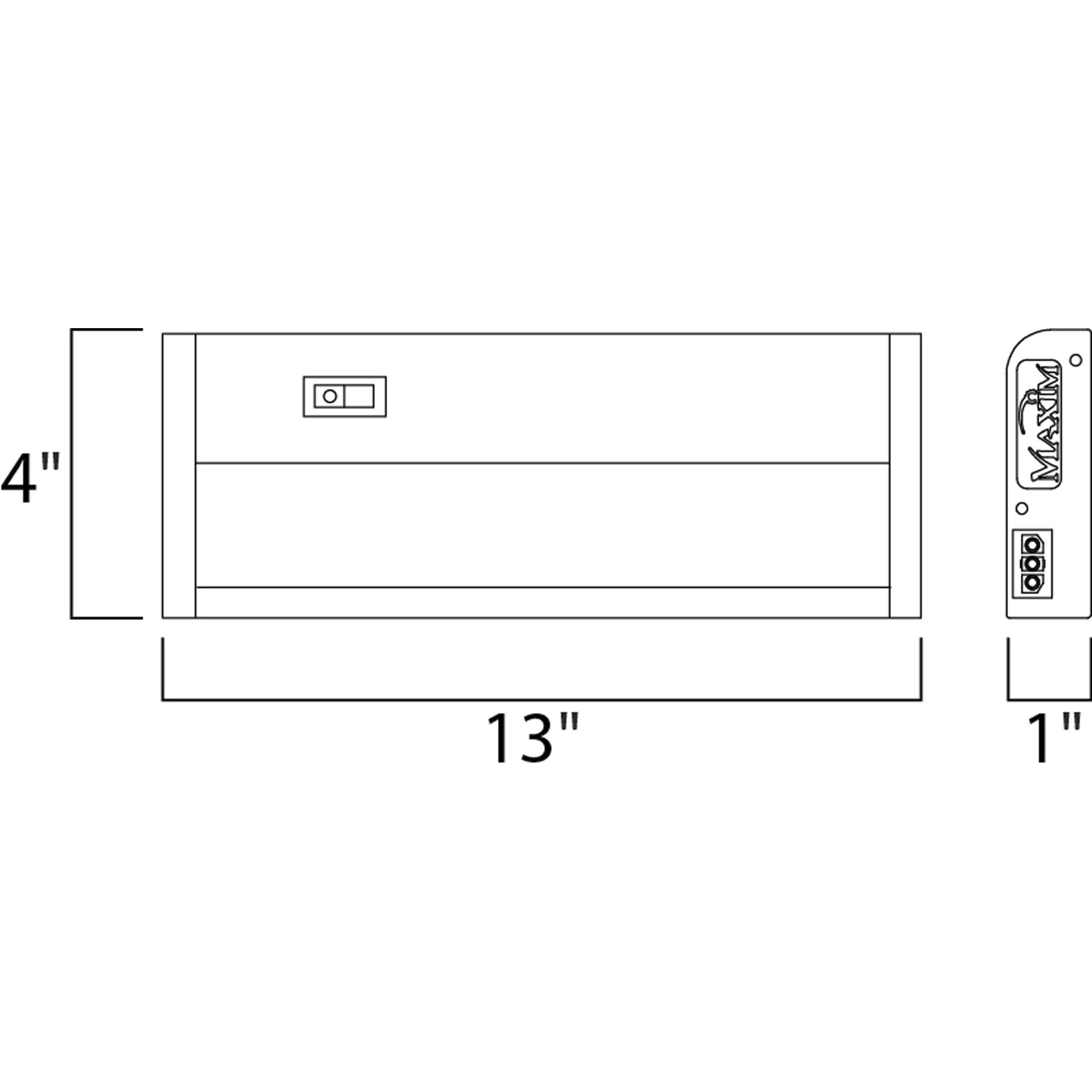 CounterMax MX-L120-DL 120 LED 13 inch Satin Nickel Under Cabinet Lighting