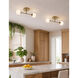 Fusion Collection - Noho Family 2 Light 16.5 inch Brushed Brass and Etched Opal Semi-Flush Ceiling Light, EVOLV
