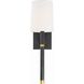 Weston Sconce Wall Light in Black and Antique Gold