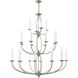 Home Basics 24 Light 42 inch Brushed Nickel Chandelier Ceiling Light