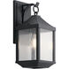 Springfield 1 Light 18 inch Distressed Black Outdoor Wall, Medium