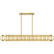 Gideon 8 Light 47.75 inch Warm Brass Linear Chandelier Ceiling Light