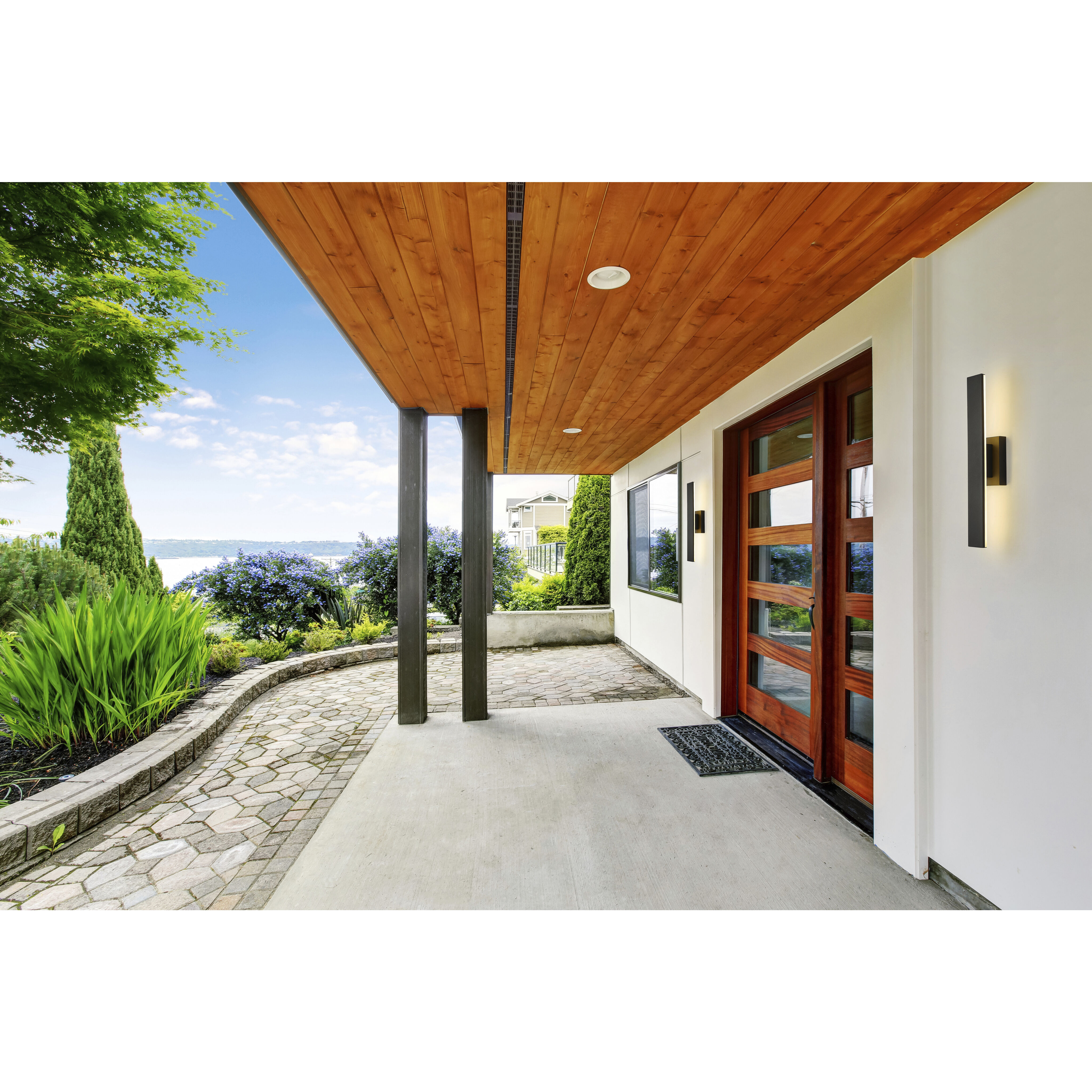 Stylet LED 24 inch Sand Black Outdoor Wall Light