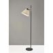 Matthew 63.5 inch 100 watt Black / Antique Brass Accent Floor Lamp Portable Light