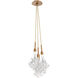 Blossom LED 9.7 inch Novel Brass Pendant Ceiling Light in 2700K LED, Cluster