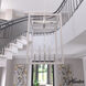 Squire Manor 8 Light 22 inch Chrome and Distressed White Pendant Ceiling Light