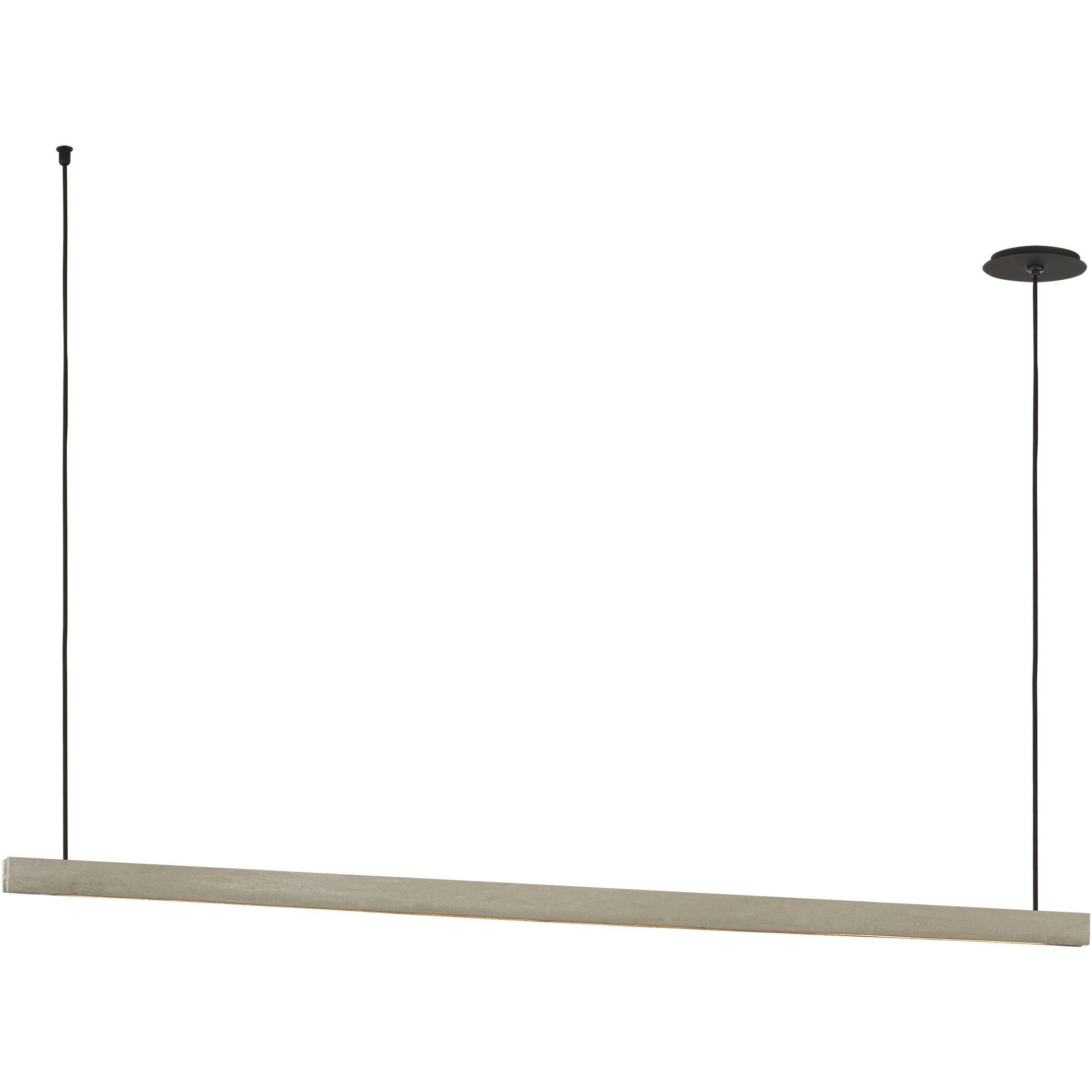 Mick De Giulio Lino LED 60 inch Honed Concrete Linear Chandelier Ceiling Light