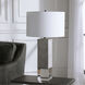 Cordata 29 inch 150.00 watt Light Gray Oak and Crystal Table Lamp Portable Light